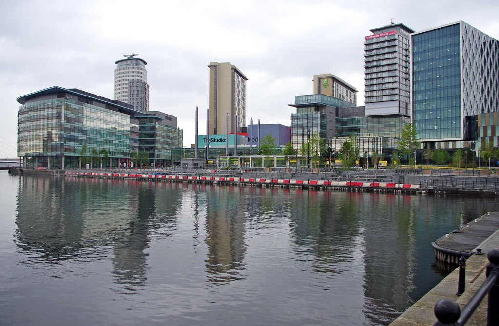 Looking towards The Studios, MediaCityUK, Salford Quays